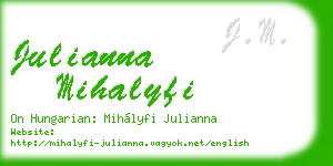 julianna mihalyfi business card
