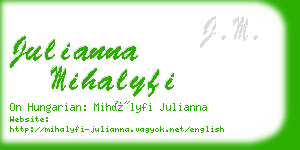 julianna mihalyfi business card